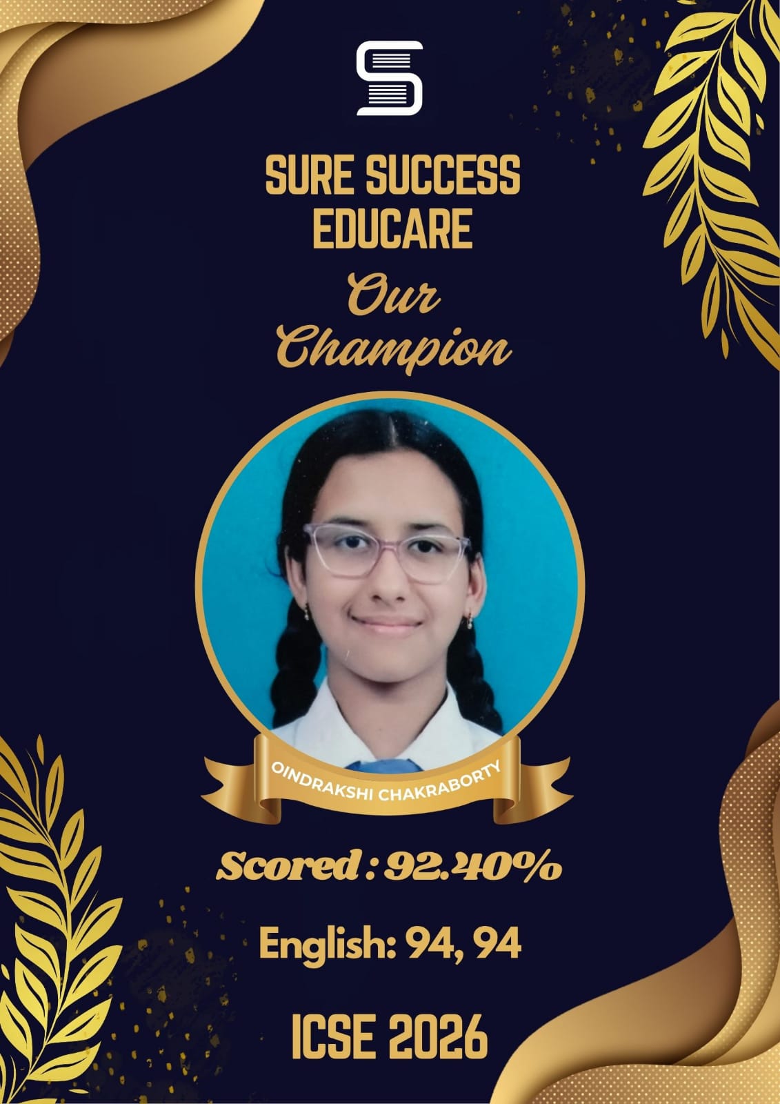 ICSE Topper 2026 – Student 18